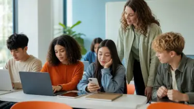 Siswa Gen Z belajar di kelas dengan perangkat digital, mencerminkan gaya belajar dan tantangan fokus di era digital