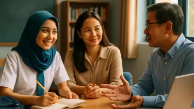 Siswa SMA belajar dengan fokus di meja sambil menjaga motivasi belajar di era brain rot dan distraksi digital